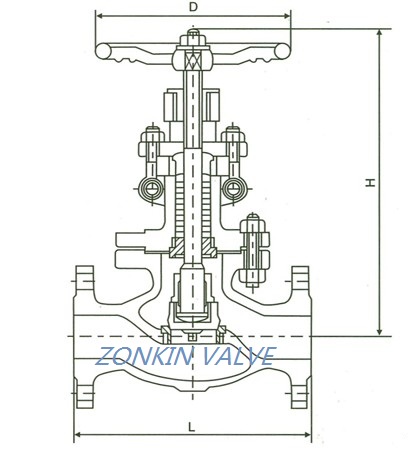 Stainless Steel Globe Valve Drawing